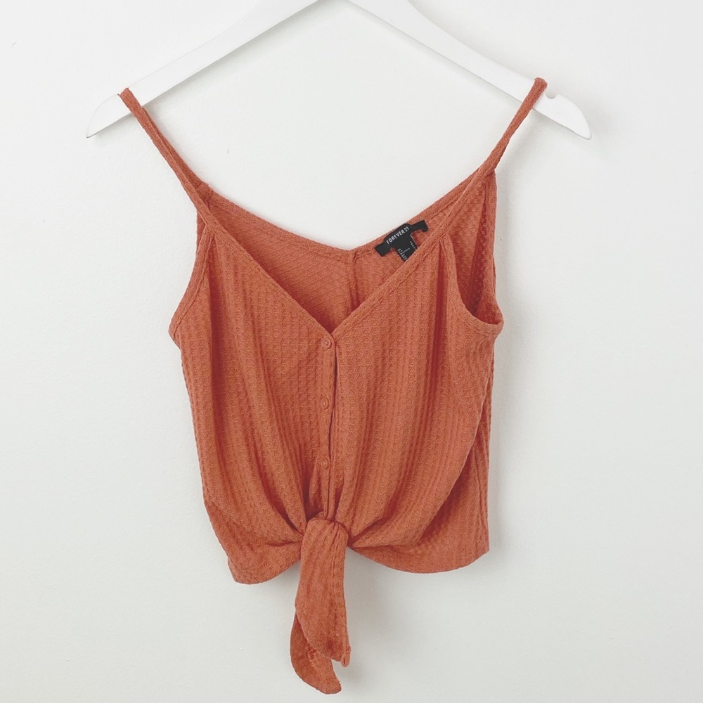 Forever 21 Size S Spaghetti Strap Tie Waist Top